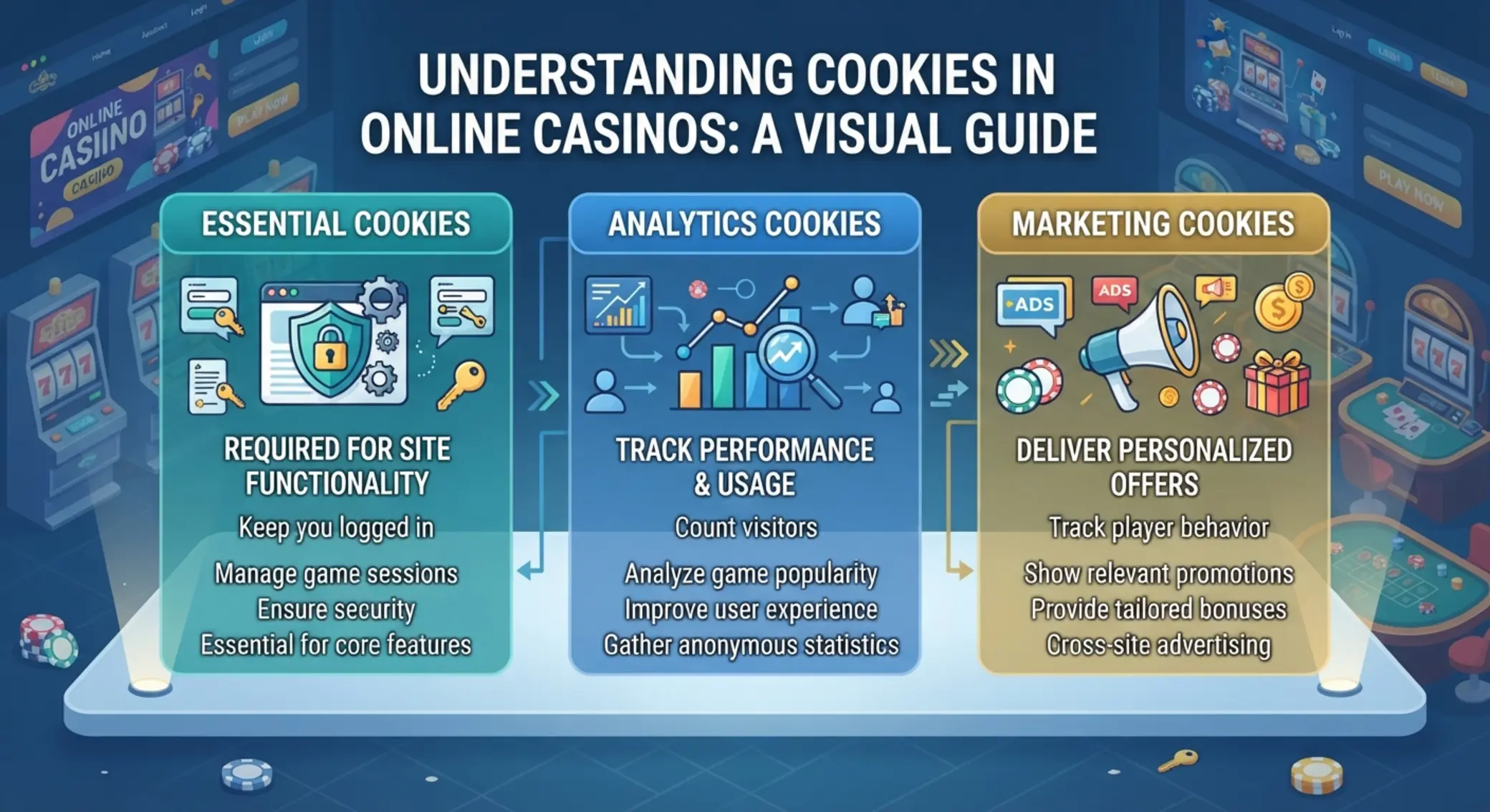 Typy plików cookies w kasynie online